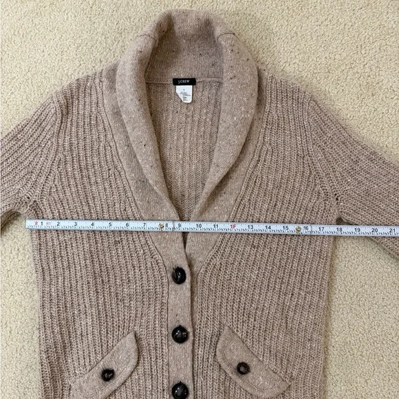 J. Crew Taupe Button-Up Wool Blend Cardigan - Picture 4 of 10